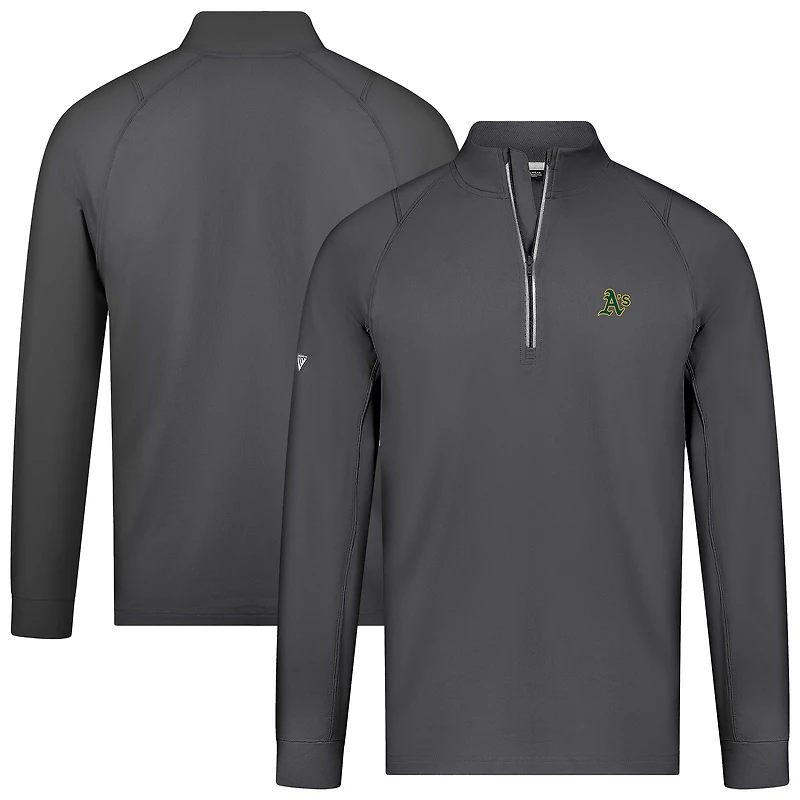 Men's Levelwear Charcoal Athletics Theory Insignia 2.0 Quarter-Zip Pullover Top