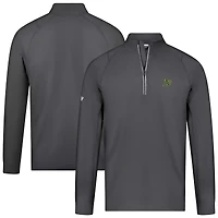 Men's Levelwear Charcoal Athletics Theory Insignia 2.0 Quarter-Zip Pullover Top