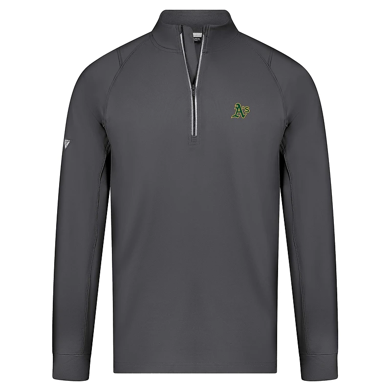 Men's Levelwear Charcoal Athletics Theory Insignia 2.0 Quarter-Zip Pullover Top