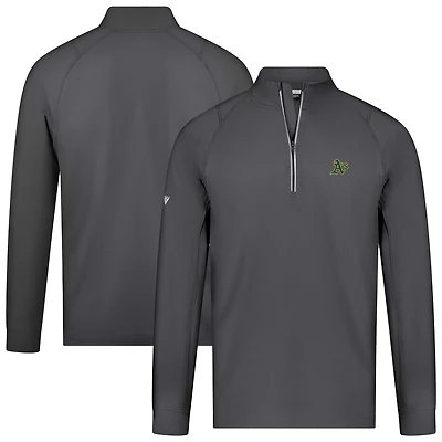 Men's Levelwear Charcoal Athletics Theory Insignia 2.0 Quarter-Zip Pullover Top