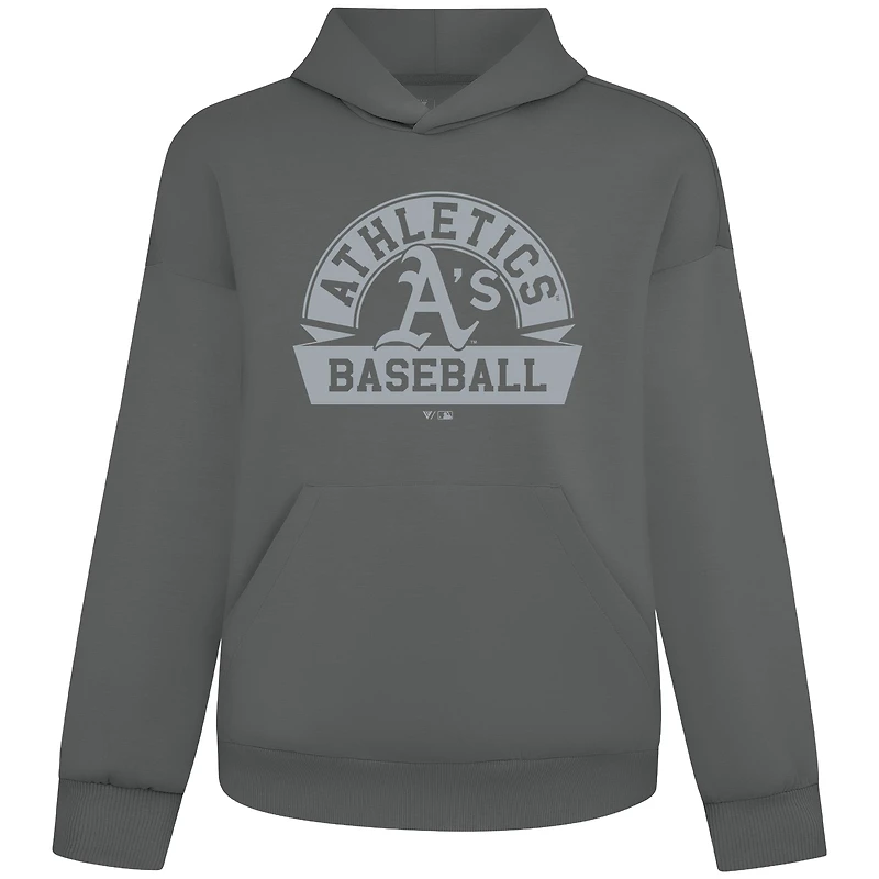 Men's Levelwear Gray Athletics Luxe Signature Banner Arch Pullover Hoodie