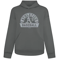 Men's Levelwear Gray Athletics Luxe Signature Banner Arch Pullover Hoodie