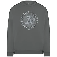 Men's Levelwear Gray Athletics Luxe Signature Grain Pullover Sweatshirt