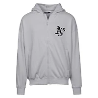Men's Levelwear  Gray Athletics Oversized Uphill Digital Camo Full-Zip Hoodie