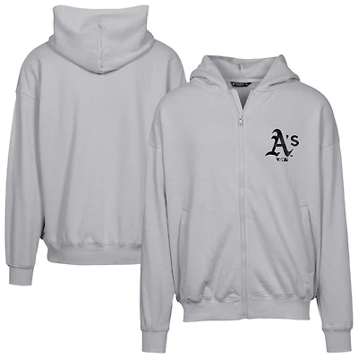 Men's Levelwear  Gray Athletics Oversized Uphill Digital Camo Full-Zip Hoodie
