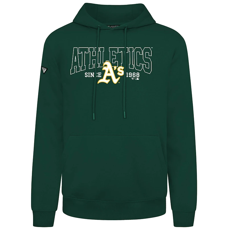 Men's Levelwear Green Athletics Accolade Podium Textbook Pullover Hoodie