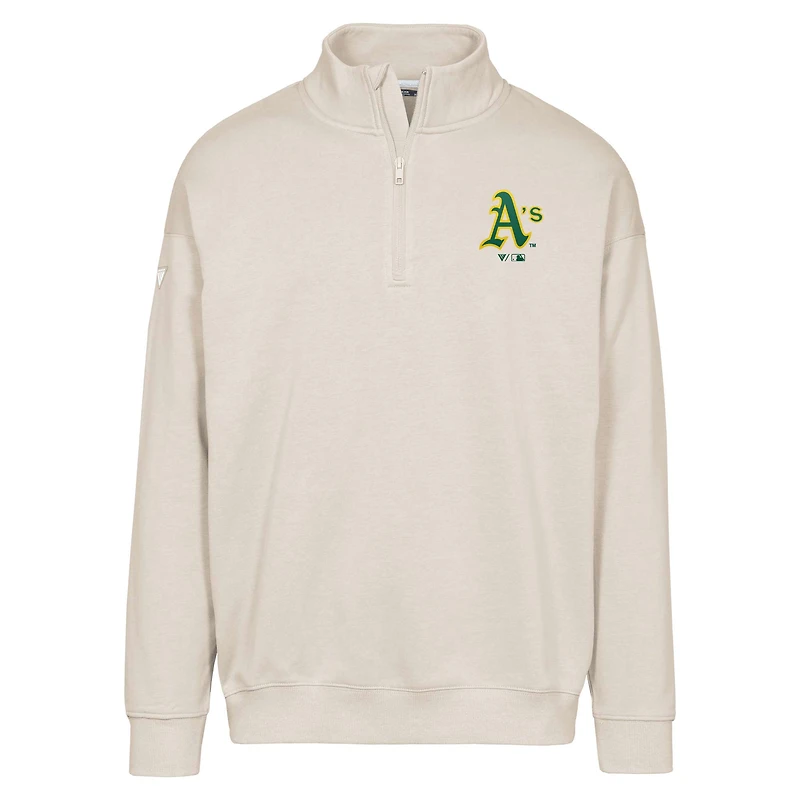 Men's Levelwear  Khaki Athletics Cooperstown Collection Murray Quarter-Zip Sweatshirt