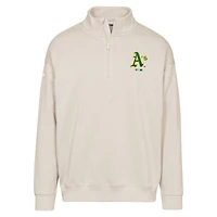 Men's Levelwear  Khaki Athletics Cooperstown Collection Murray Quarter-Zip Sweatshirt
