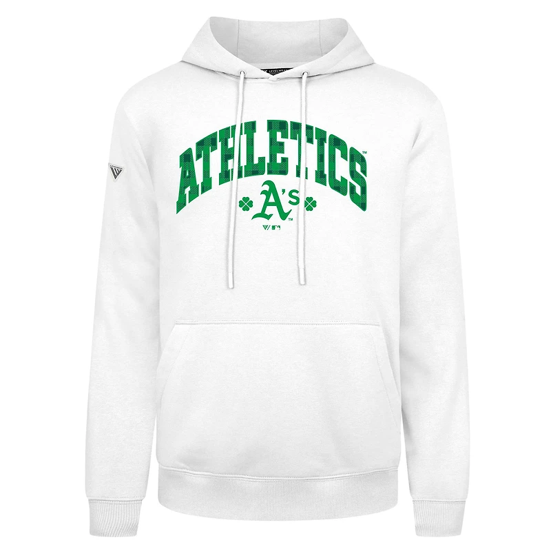 Sweat à capuche carreaux blanc Levelwear Athletics St. Patrick's Day Podium pour homme