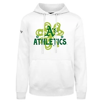 Men's Levelwear  White Athletics St. Patrick's Day Podium Shamrock Pullover Hoodie