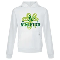 Sweat à capuche blanc pour homme Levelwear Athletics St. Patrick's Day Relay Shamrock