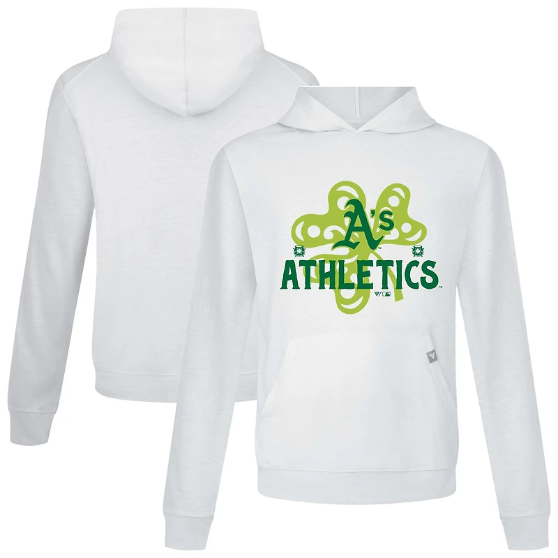 Sweat à capuche blanc pour homme Levelwear Athletics St. Patrick's Day Relay Shamrock