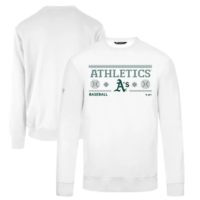 Men's Levelwear White Athletics Zane Pullover Sweatshirt