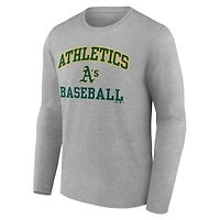 Men's Logo Athletic Heather Gray Athletics Heart & Soul Long Sleeve T-Shirt
