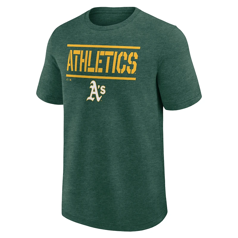 Men's Logo Athletic Heather Green Athletics Top Notch T-Shirt