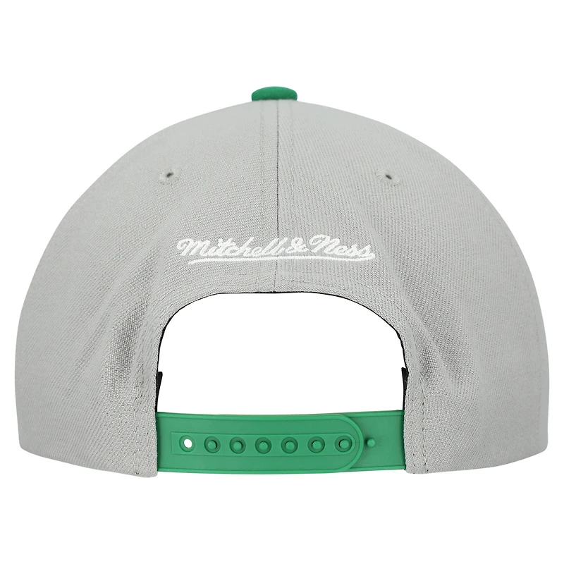 Casquette snapback basique Mitchell & Ness grise Oakland Athletics Cooperstown Collection pour homme