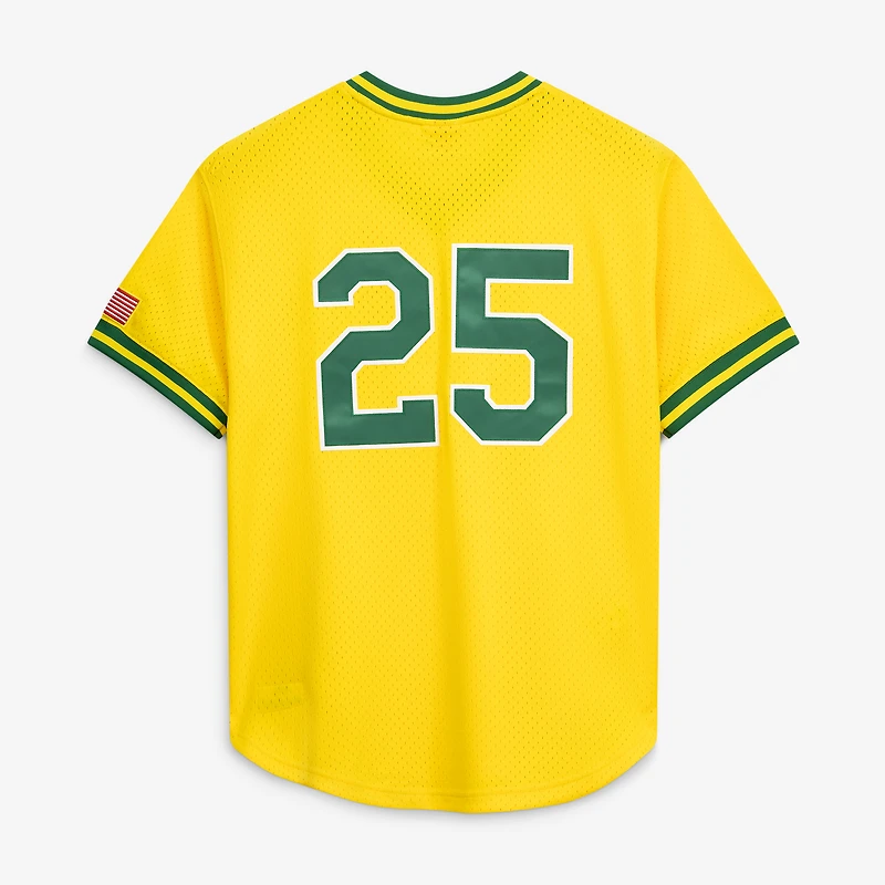 Men's Mitchell & Ness Mark McGwire Gold Athletics Authentic Batting Practice Jersey