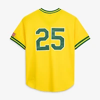 Men's Mitchell & Ness Mark McGwire Gold Athletics Authentic Batting Practice Jersey