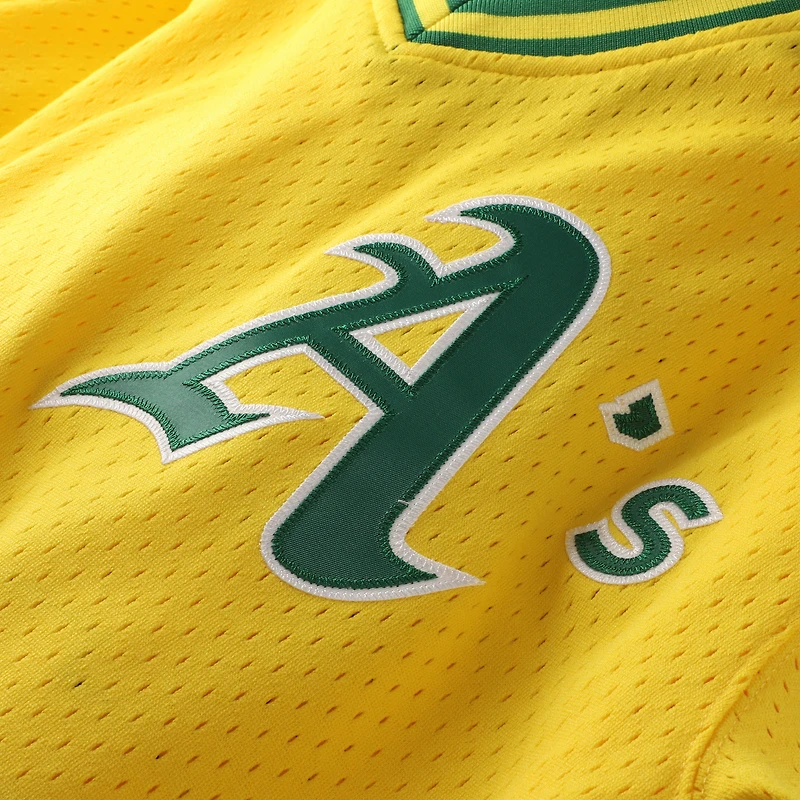Men's Mitchell & Ness Mark McGwire Gold Athletics Authentic Batting Practice Jersey