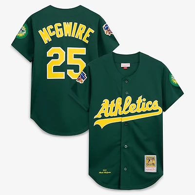 Men's Mitchell & Ness Mark McGwire Green Athletics 1997 Cooperstown Collection Authentic Jersey