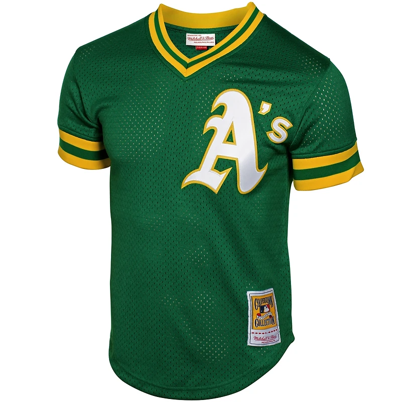 Men's Mitchell & Ness Rickey Henderson Athletics Cooperstown Mesh Batting Practice Jersey