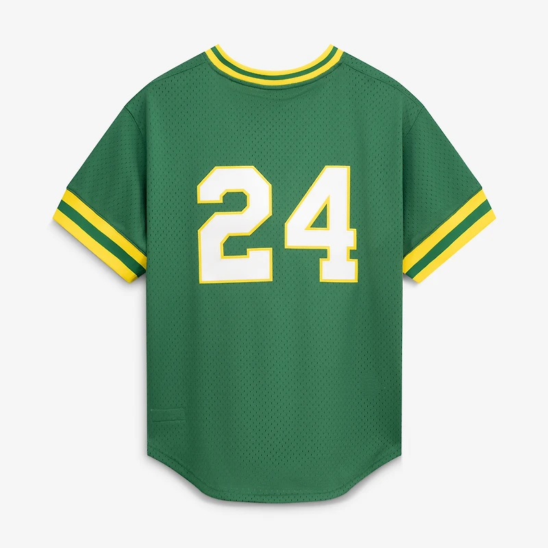 Men's Mitchell & Ness Rickey Henderson Athletics Authentic Batting Practice Jersey