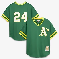 Men's Mitchell & Ness Rickey Henderson Athletics Authentic Batting Practice Jersey