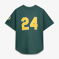 Men's Mitchell & Ness Rickey Henderson Green Athletics Authentic Batting Practice Jersey