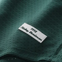 Maillot d'entraînement authentique Mitchell & Ness Rickey Henderson Green Athletics pour homme