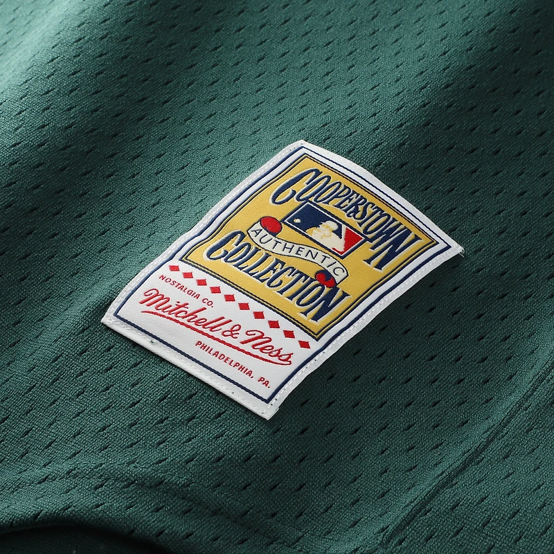 Men's Mitchell & Ness Rickey Henderson Green Athletics Authentic Batting Practice Jersey