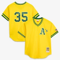Men's Mitchell & Ness Rickey Henderson Yellow Athletics Authentic Batting Practice Jersey