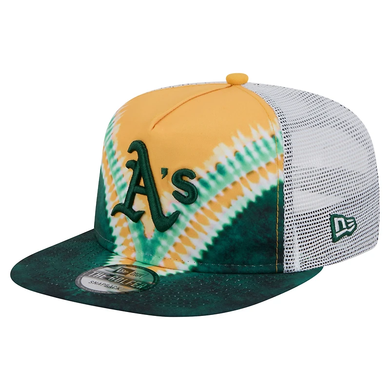 Casquette ajustable New Era Athletics Tie-Dye Golfer Trucker pour homme