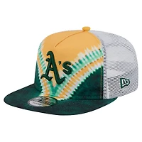 Casquette ajustable New Era Athletics Tie-Dye Golfer Trucker pour homme