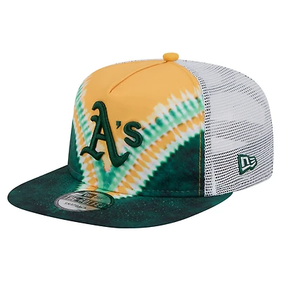 Men's New Era Athletics Tie-Dye Golfer Trucker Adjustable Hat