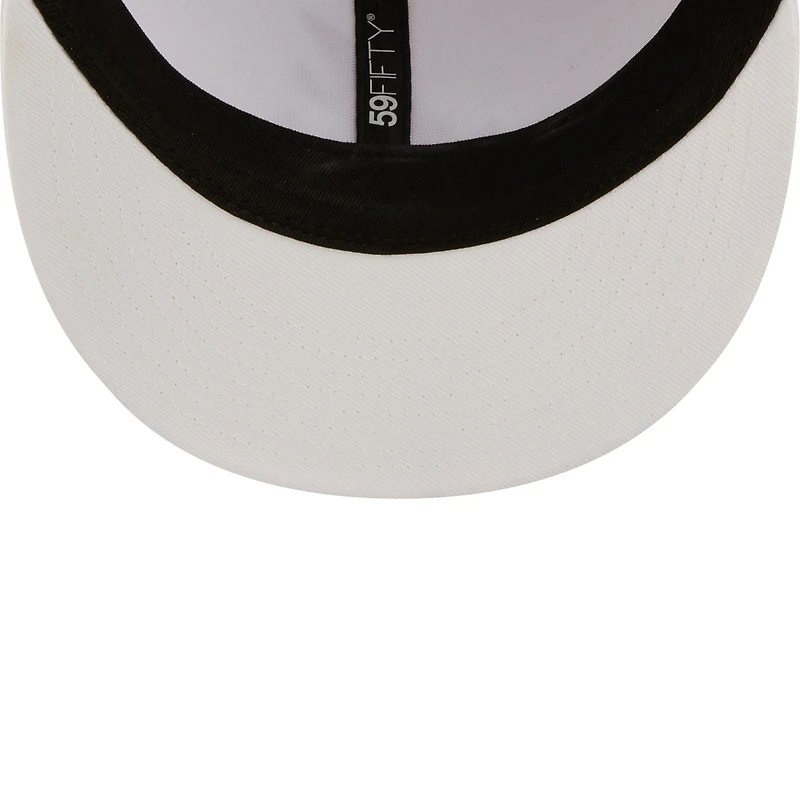 Casquette ajustée New Era Athletics 59FIFTY blanche sur pour homme