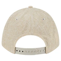 Men's New Era Beige Athletics Cotton Weave M-Crown A-Frame 9FORTY Adjustable Hat