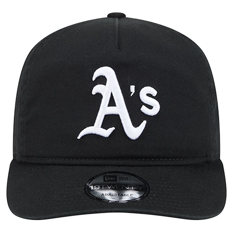 Men's New Era  Black/White Athletics 19TWENTY Adjustable Hat