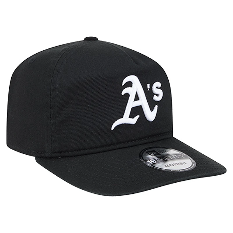 Men's New Era  Black/White Athletics 19TWENTY Adjustable Hat