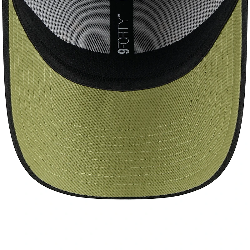 Men's New Era Black Athletics 2024 Armed Forces Day 9FORTY Adjustable Hat