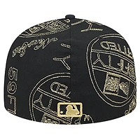 Men's New Era Black Athletics 59FIFTY Day Allover Fitted Hat