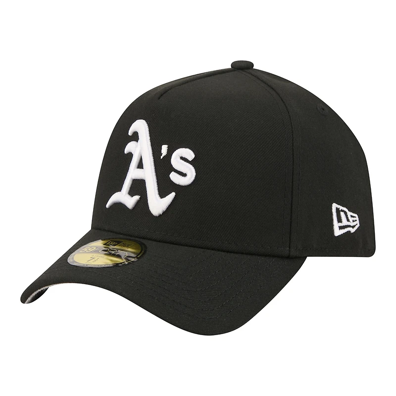 Casquette ajustée New Era Athletics A-Frame 59FORTY noire pour homme