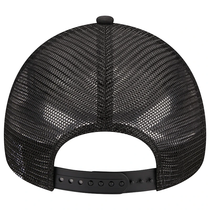Men's New Era Black Athletics A-Frame 9FORTY Trucker Adjustable Hat