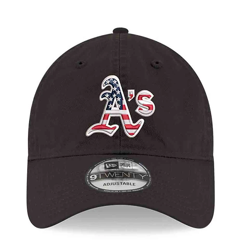 Men's New Era Black Athletics America 250 9TWENTY Adjustable Hat