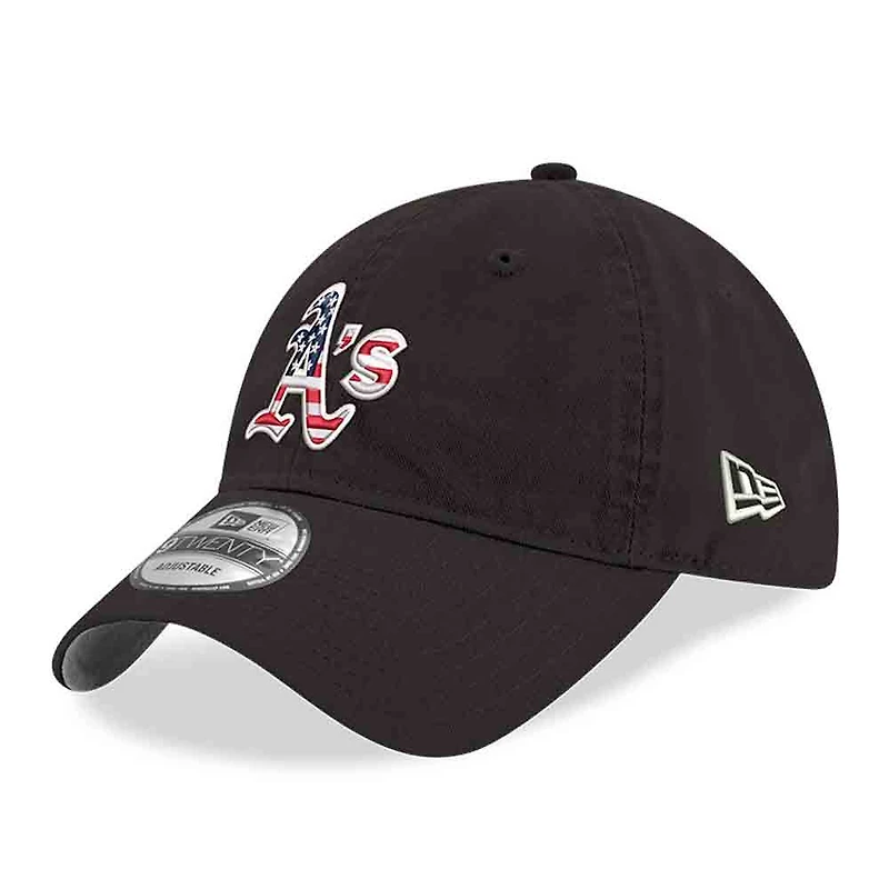 Men's New Era Black Athletics America 250 9TWENTY Adjustable Hat
