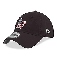 Men's New Era Black Athletics America 250 9TWENTY Adjustable Hat