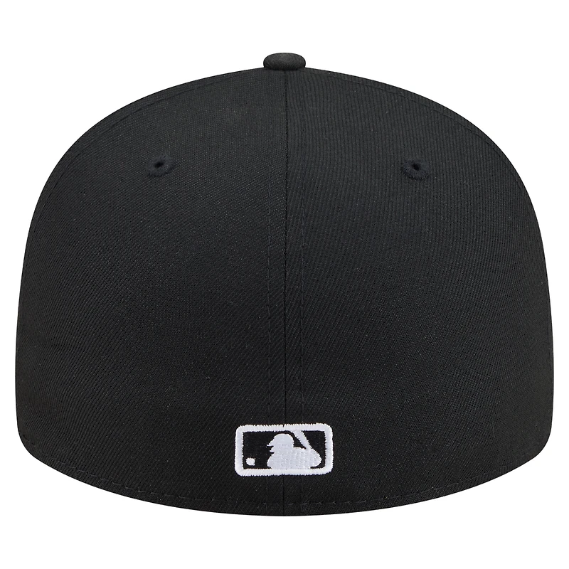 Men's New Era Black Athletics Americana Bald Eagle Pre-Curved 59FIFTY Fitted Hat
