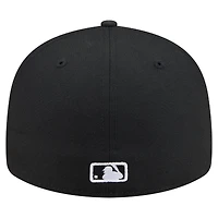 Men's New Era Black Athletics Americana Bald Eagle Pre-Curved 59FIFTY Fitted Hat