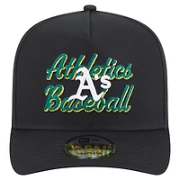 Men's New Era Black Athletics Chainstitch 9FIFTY A-Frame Snapback Hat