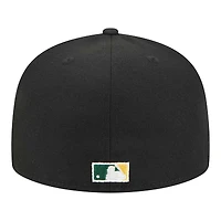 Men's New Era Black Athletics Duo Logo 2.0 59FIFTY Fitted Hat