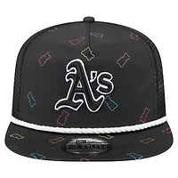 Men's New Era  Black Athletics Gummy Golfer Trucker Adjustable Hat